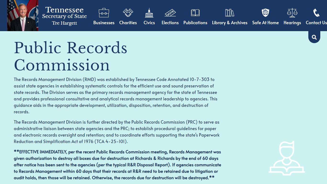 Public Records Commission | Tennessee Secretary of State